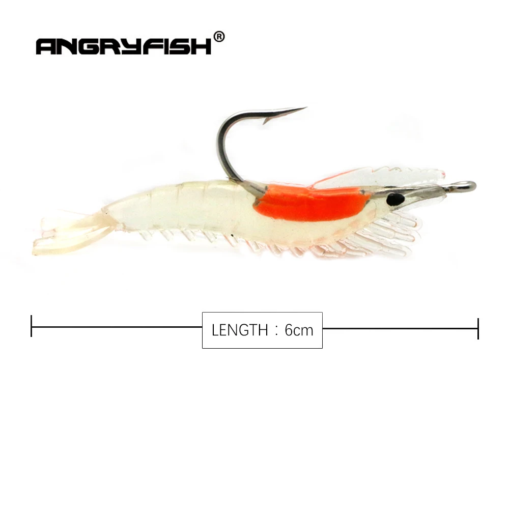 ANGRYFISH-SEÑUELOS blandos de pesca, cebos de gusano, 60mm, S008, novedad, 6 unids/lote - imagen 4