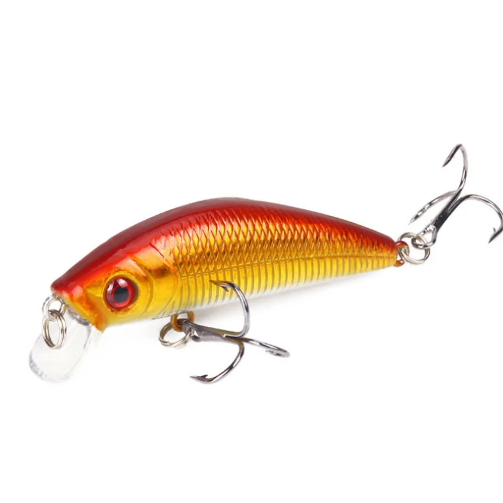 Señuelo de pesca de pececillos de hundimiento lento, 1 unidad, 10 colores, 8,5g, 7cm, Crankbait duro, cebos de plástico, aparejos artificiales Wobbler - imagen 5