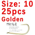 size 10 golden 25pcs
