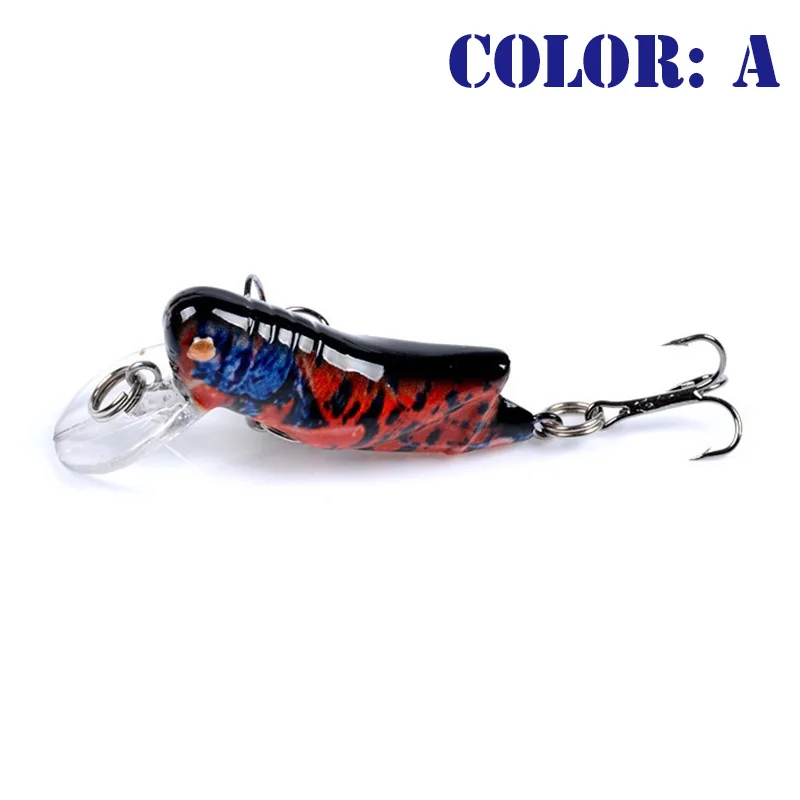 1 Uds 45mm 3,5g saltamontes insectos Señuelos de Pesca señuelo Wobbler volador cebo duro cebos artificiales realistas lubina Swimbait Pesca - imagen 3