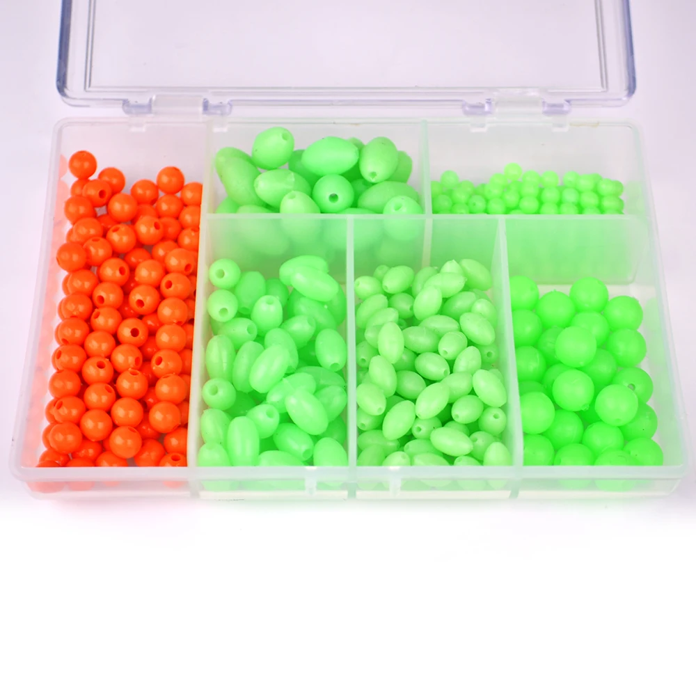 NGB 400 Uds cuentas de pesca de forma redonda de goma de plástico señuelo de pesca de carpa flotador Bobber tapón aparejos - imagen 3