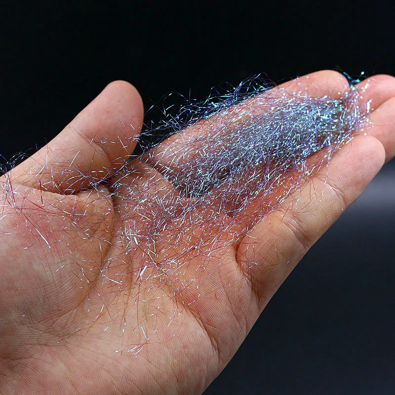 Material de atado de moscas en 7 colores, ala de hielo de 5 "de largo, fibra sintética Dub, baitfish stearmer, flecos, ala de hielo ultrafina - imagen 2