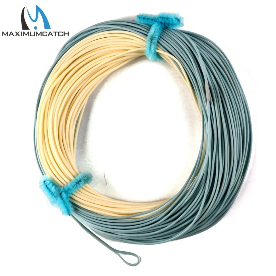 Línea de pesca con mosca Maximumcatch Bonefish, línea de pesca con mosca de Color arena/azul de 100 pies con 2 bucles soldados para agua de listones/fresca - imagen 3