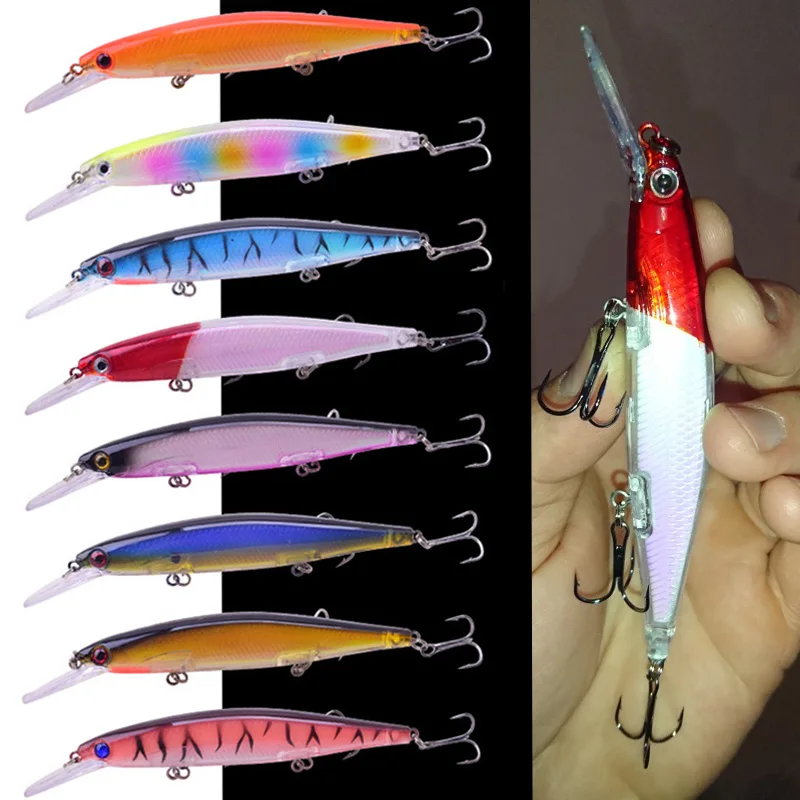 WDAIREN-señuelo de Pesca Artificial, cebo duro Wobblers Crankbait, señuelos de lubina, aparejos de Pesca de suspensión, 12,5 cm, 12,5g - imagen 4