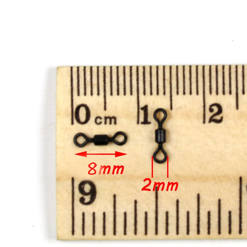 Bimoo 30 Uds. Micro aparejo de pesca de carpa giratorios para D-Rig Chod y aparejos rígidos con bisagras accesorio de Terminal de pesca negro mate - imagen 5