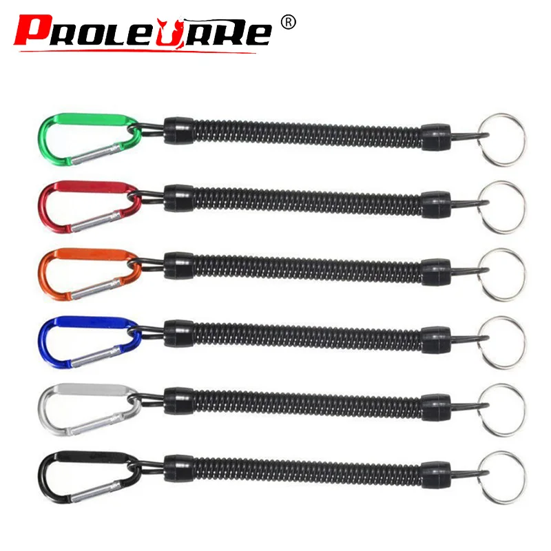 Cordones de pesca, cuerda de retención con mosquetón de Camping, bloqueo seguro, accesorios de herramientas de pesca, 1 ud. - imagen 4