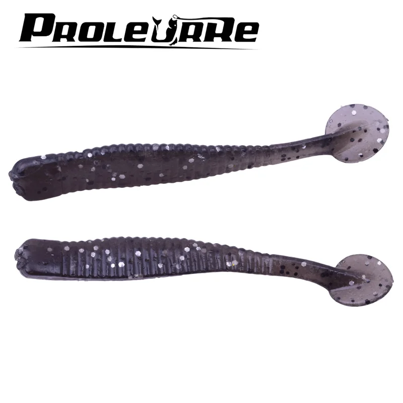 Señuelo suave de pesca con olor a sal, cebo suave de silicona de doble Color, 85mm/3g, 10 unids/lote - imagen 3