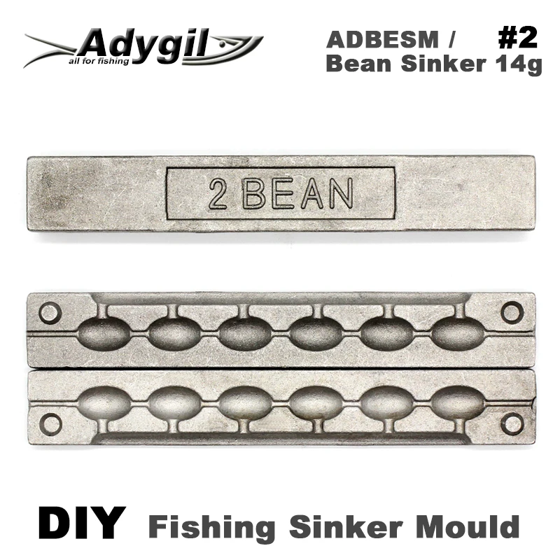 Molde plomada frijol de pesca Adygil para bricolaje - imagen 4