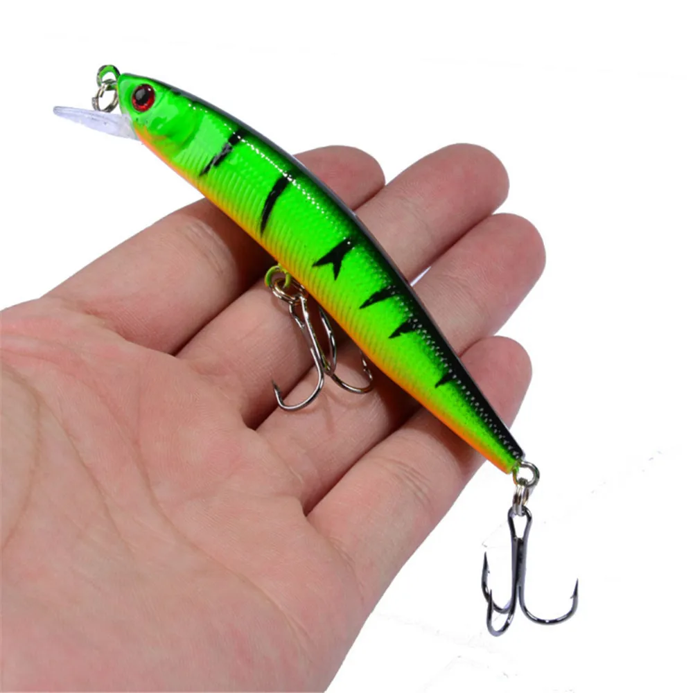 Señuelos de pesca de pececillos, 1 piezas, 8,2g, 10cm, Crankbait Peche Bass Trolling, cebo duro Artificial, Wobblers, aparejos de pesca de carpa - imagen 4