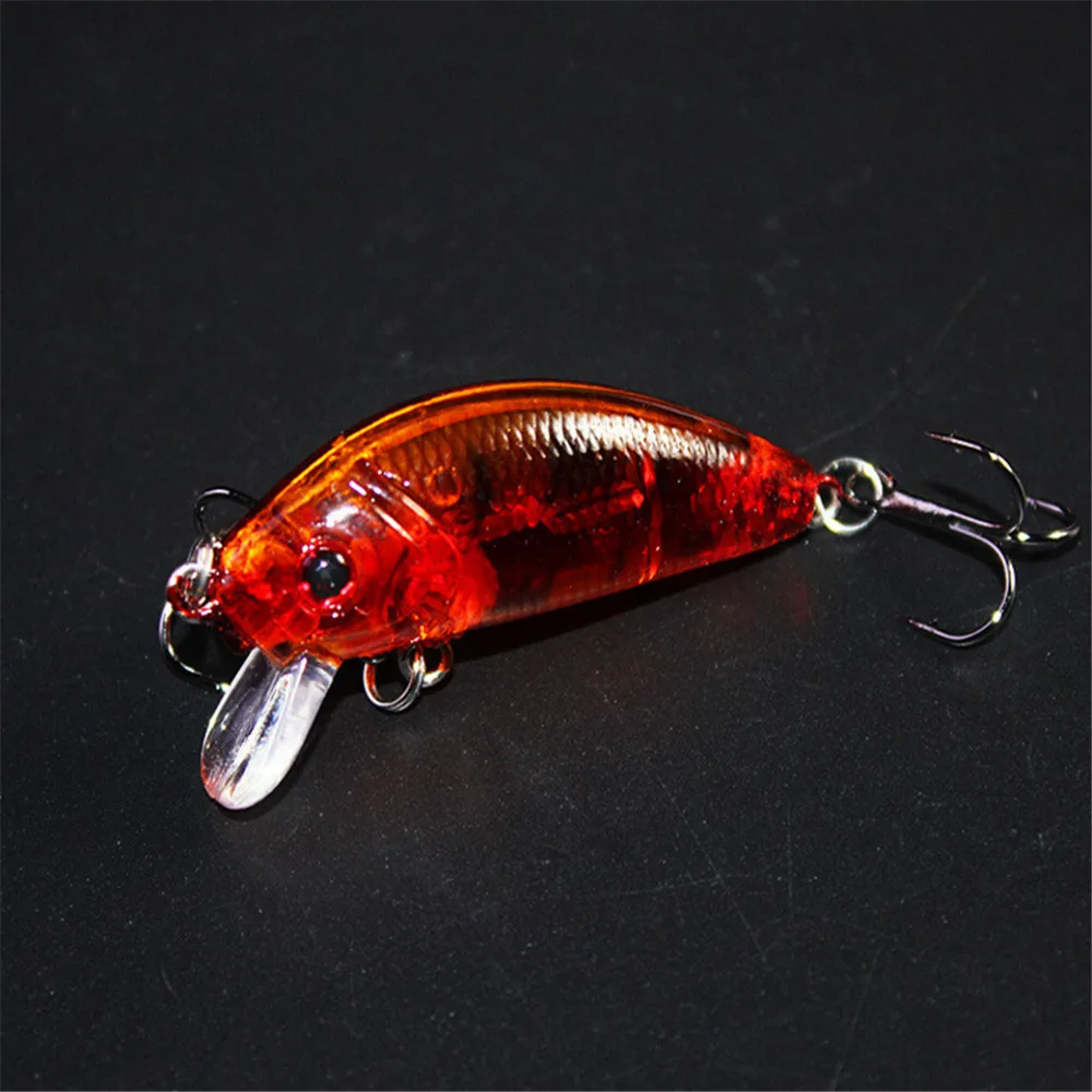 1 Uds 5cm 3,6g Topwater nadar pez señuelo de pesca cebo duro Artificial Mini pesca Crankbait Wobblers pesca de carpa con 8 #   ganchos
