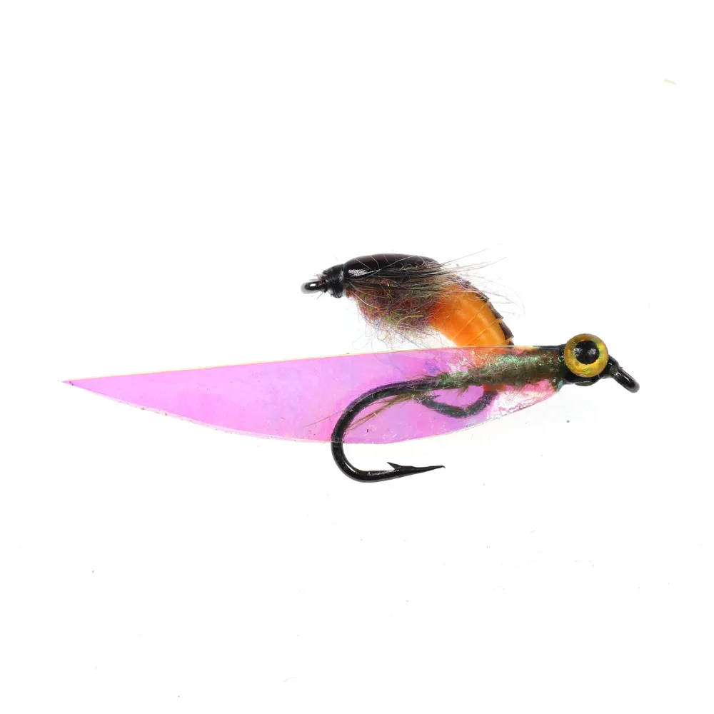 Bimoo-Película de arcoíris con pegamento, Material de alas para atar moscas, Sabiki, 4 unidades, 12x20cm - imagen 5