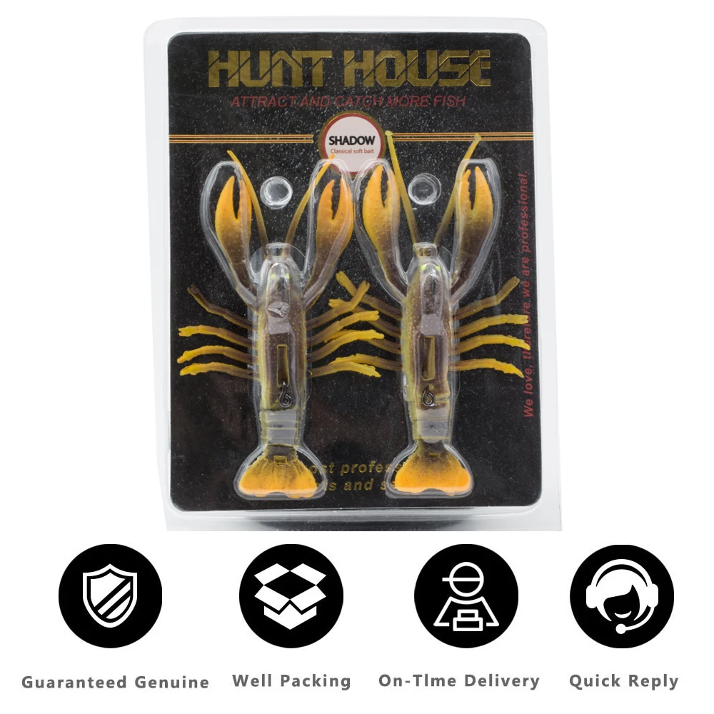 Señuelo de pesca suave crazy Crawfish, señuelo de pesca realista, cabeza de plantilla de cangrejo, cola de paleta articulada de goma TPE para zander pike, 2 uds. - imagen 5