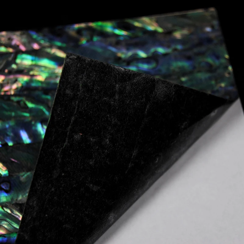 Wifreo hoja de chapa adhesiva mejorada recubierta de azul Paua, señuelo de pescado abulón con incrustaciones de concha, plantilla para curricán, decoración de edificios, 24x14cm - imagen 4