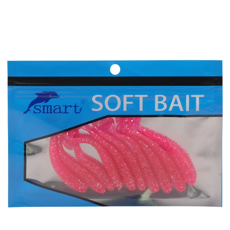 Señuelos de Pesca de cola en T, cebo blando de silicona Isca Artificial Para Pesca, 70mm/2,1g, 10 piezas - imagen 2