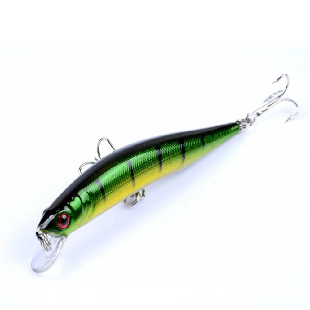 FISHINAPOT-señuelo de Pesca duro, 1 unidad, 9,7 cm/8,6g, Minnow, con 2 ganchos de Pesca, Crankbait, Wobblers, aparejos de Pesca, ojos 3D - imagen 2