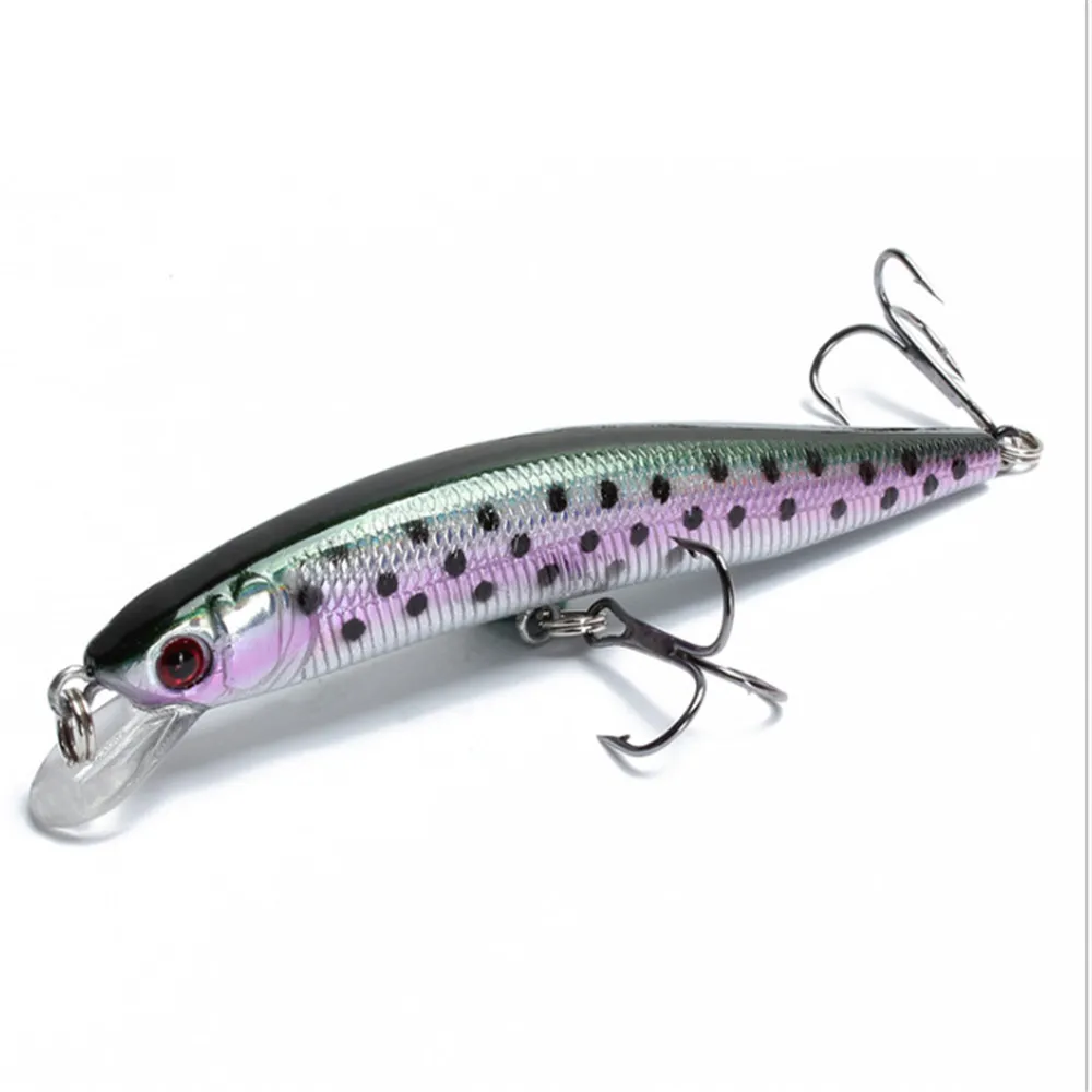 Señuelo de pesca de pececillos, cebo Artificial duro, ojos 3D, 10cm, 8g, Wobblers, Crankbait, cebos flotantes de plástico, Lucio, Carpa, 1 piezas - imagen 4