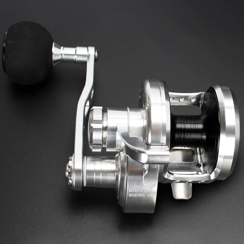 Madox Slow Jigging Reel PE3 # - 400M Max Drag 23kg 10BB High Speed G-Ratio 5.3:1 460g Offshore Boat Fishing Reel Trolling Reel - imagen 4