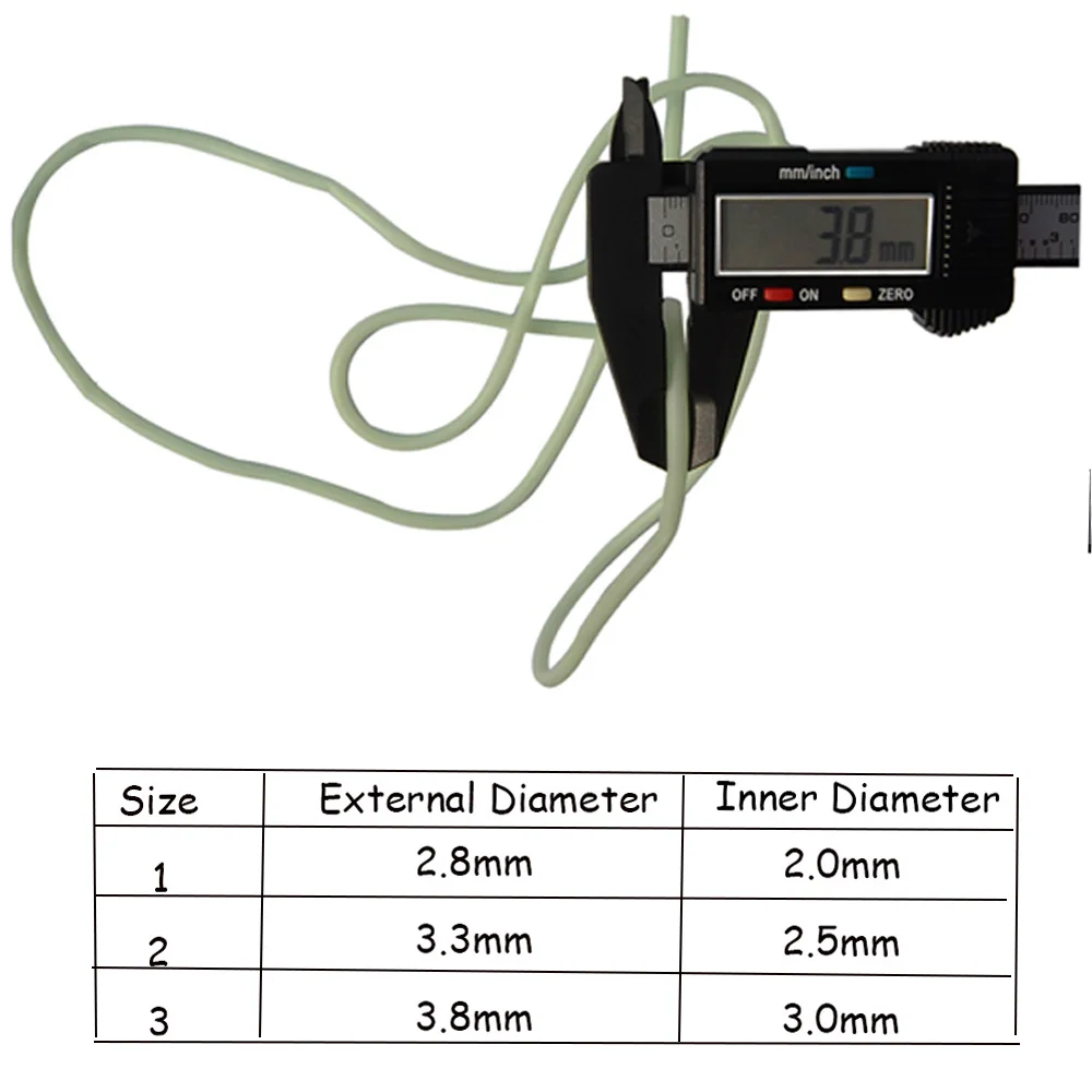 JSM tubo de pesca luminoso suave para señuelo de pez attact, Material de goma suave de silicona elástica, aparejos de pesca de agua salada, 5M - imagen 2