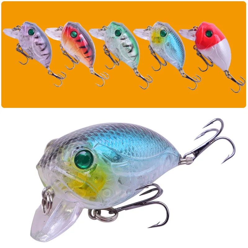 Señuelos de Pesca de manivela de alta calidad, cebo duro Artificial, aparejos de superficie de 45mm y 8g, pececillos japoneses, Wobblers, Swim Crankbait, 1 unidad - imagen 5