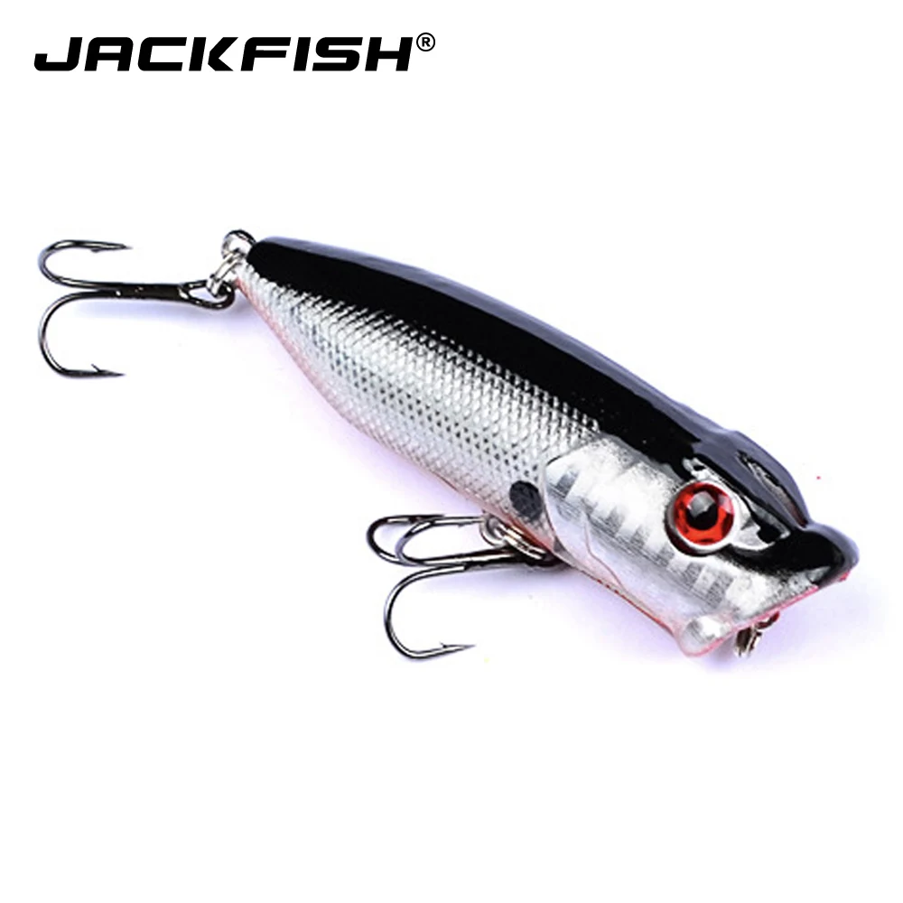 JACKFISH-señuelo duro con anzuelos, aparejos de pesca flotantes, crankbait, cebo Artificial de agua superior, 7cm/12g - imagen 5