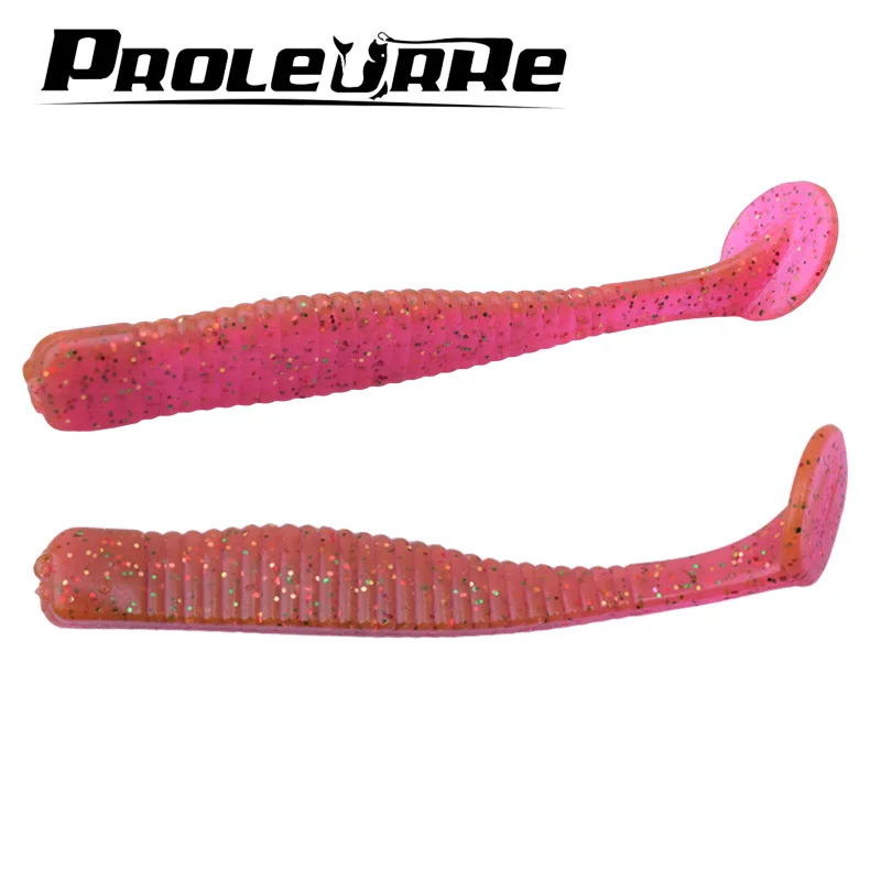 Señuelo suave de pesca con olor a sal, cebo suave de silicona de doble Color, 85mm/3g, 10 unids/lote - imagen 4