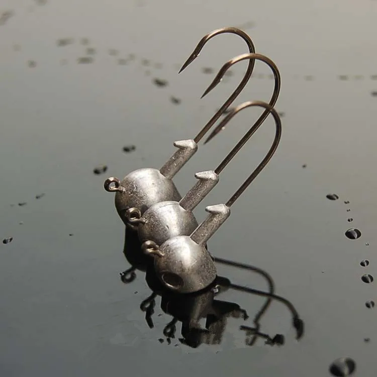 Gancho de pesca con soporte de bola, anzuelo de gusano suave con cabeza de anzuelo, 3,5g/7g/14g/18g, señuelos combinados, cebo, anzuelo, captura de lubina, colgante gratis - imagen 5