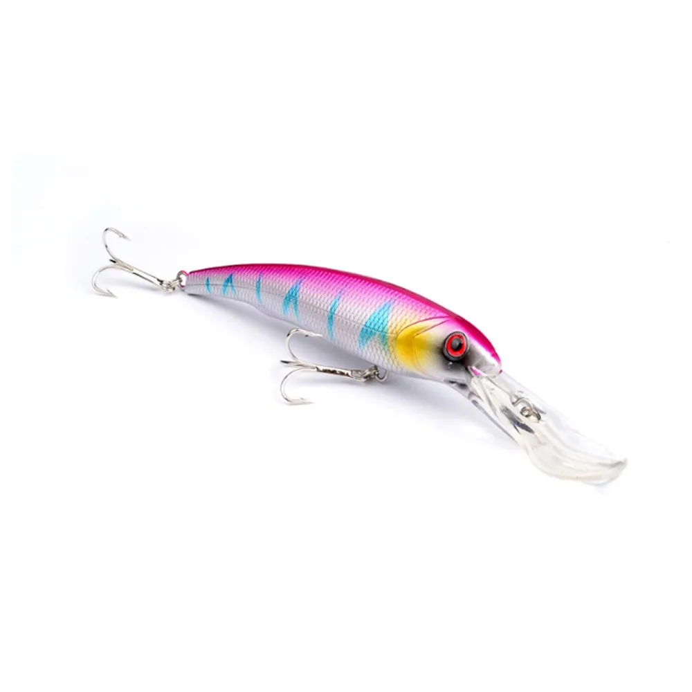 FISHINAPOT-señuelo de pesca de pececillos, 1 unidad, 16,5 cm, 28g, Crankbait grande, curricán, cebo duro Artificial para Lucio, carpa, Wobbler - imagen 2