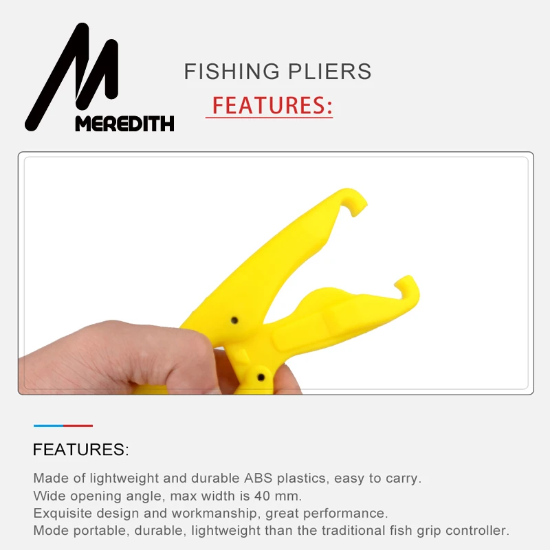Meredith-Alicates de Pesca flotantes de plástico ABS, 6,88 pulgadas, soporte controlador de bagre, herramientas de control - imagen 2