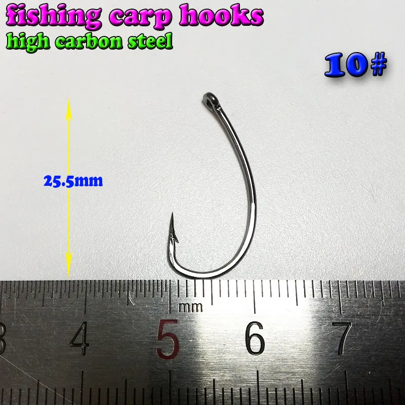 2025 nuevos anzuelos de pesca de carpa anzuelo de acero rico en carbono 6 #   8 #   10 # 12 #   cantidad: 200 unids/lote - imagen 4