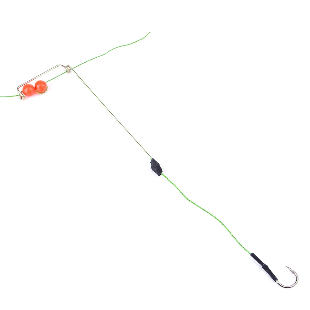 FISH KING-anzuelos de pesca de acero de alto carbono, aparejo para el cabello de equilibrio, accesorios de pesca de carpa, conector giratorio para alimentador, 57cm - imagen 4