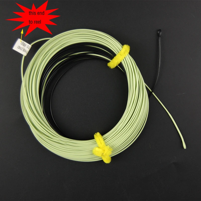 JSM-sedal de pesca con mosca de doble Color, 100 pies, peso hacia adelante, punta del fregadero flotante WF-(5 ~ 7) F/S, línea de pesca con 2 bucles soldados - imagen 5