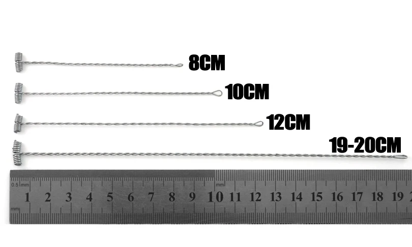 MNFT 12 Uds aparejos de equilibrio de pesca en el océano ganchos conector de brazos resorte en forma de T cuerda trenzada gancho aparejos brazos longitud 8 10 12 19cm - imagen 5