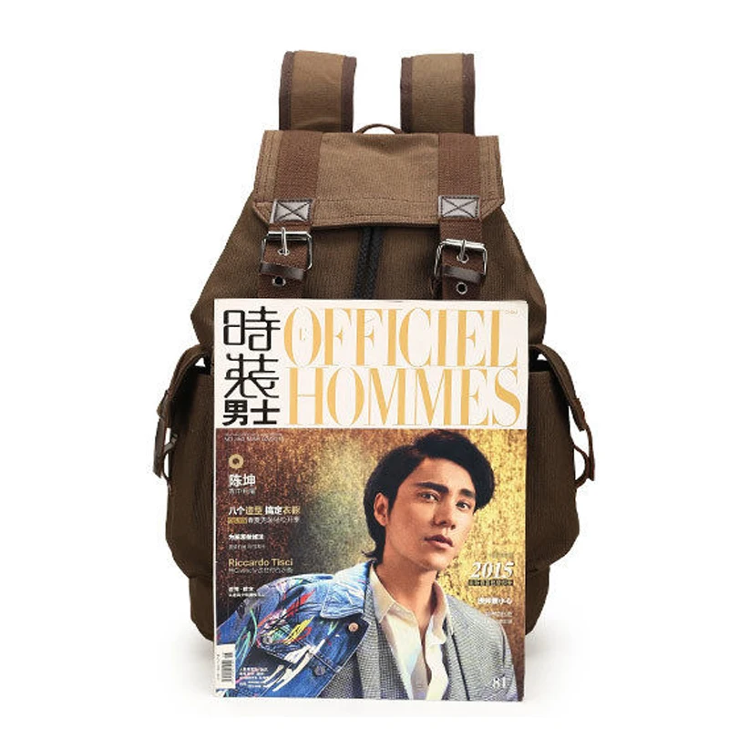 Mochila escolar de lona para hombre, bolso de gran capacidad para adolescentes y niños, para deportes al aire libre, gimnasio, viaje, XA452WD, 25L - imagen 3