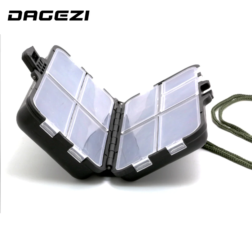DAGEZI-caja de aparejos de pesca grande, accesorios de pesca con mosca, Popper, 9 compartimentos, ajustable - imagen 5