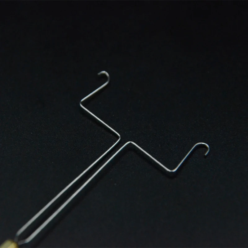 Herramienta de pesca con mosca twister, alambre dividido en forma de Y, medio enganche, mango de latón, aparejos de atado de moscas, socio de doblaje, 1pc - imagen 2