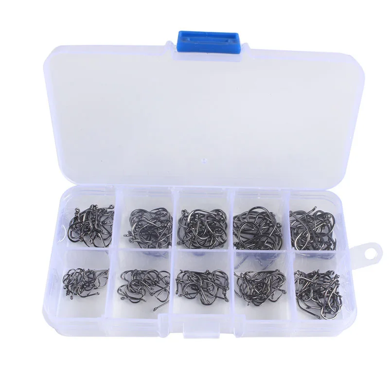 Organice sus ganchos de pesca con este organizador plástico transparente de varios compartimentos