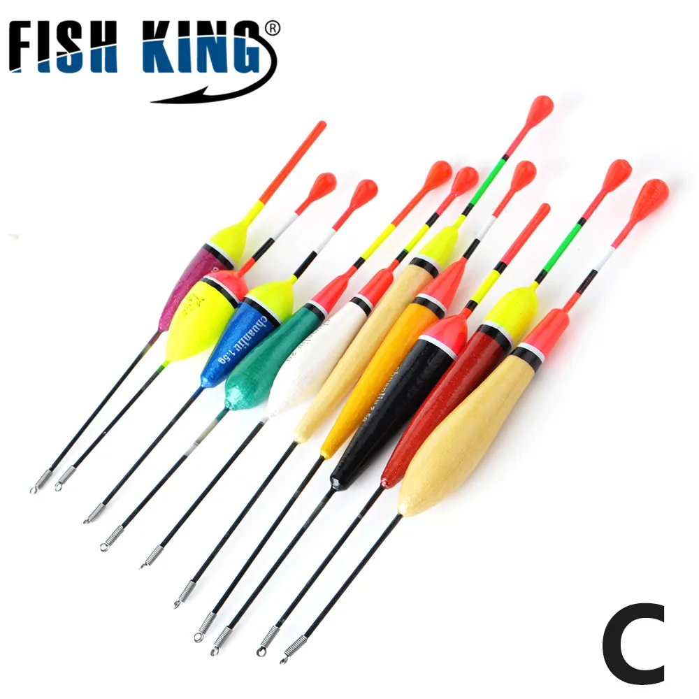 FISHKING-flotador de Pesca de 7 estilos, boya de colores mezclados para carpa, lote de 10 unidades - imagen 4