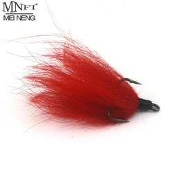 MNFT anzuelos triples cuerpo rojo para señuelos de trucha