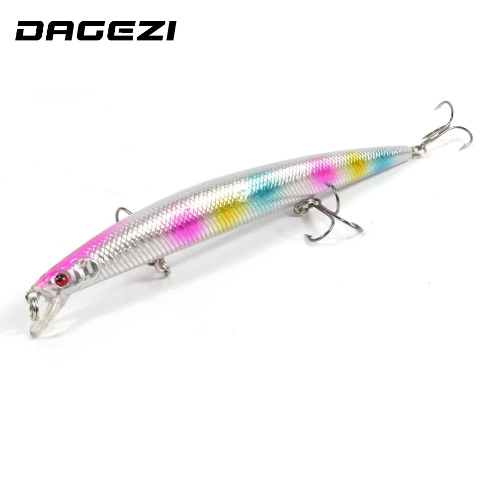DAGEZI-señuelo de pesca muy grande, cebo duro artificial, pintura láser, minnow, ojos 3D, pesca wobbler, 18CM/23G, 10 unids/lote - imagen 4