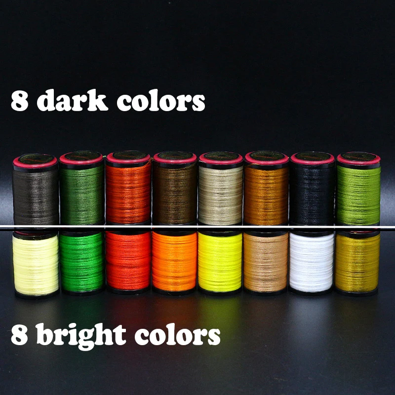 Royal Sissi 8 carretes/juego ligeramente encerado 6/0 hilo para atar moscas multi filamentos 120D hilo para atar poliéster plano en bobinas estándar - imagen 2