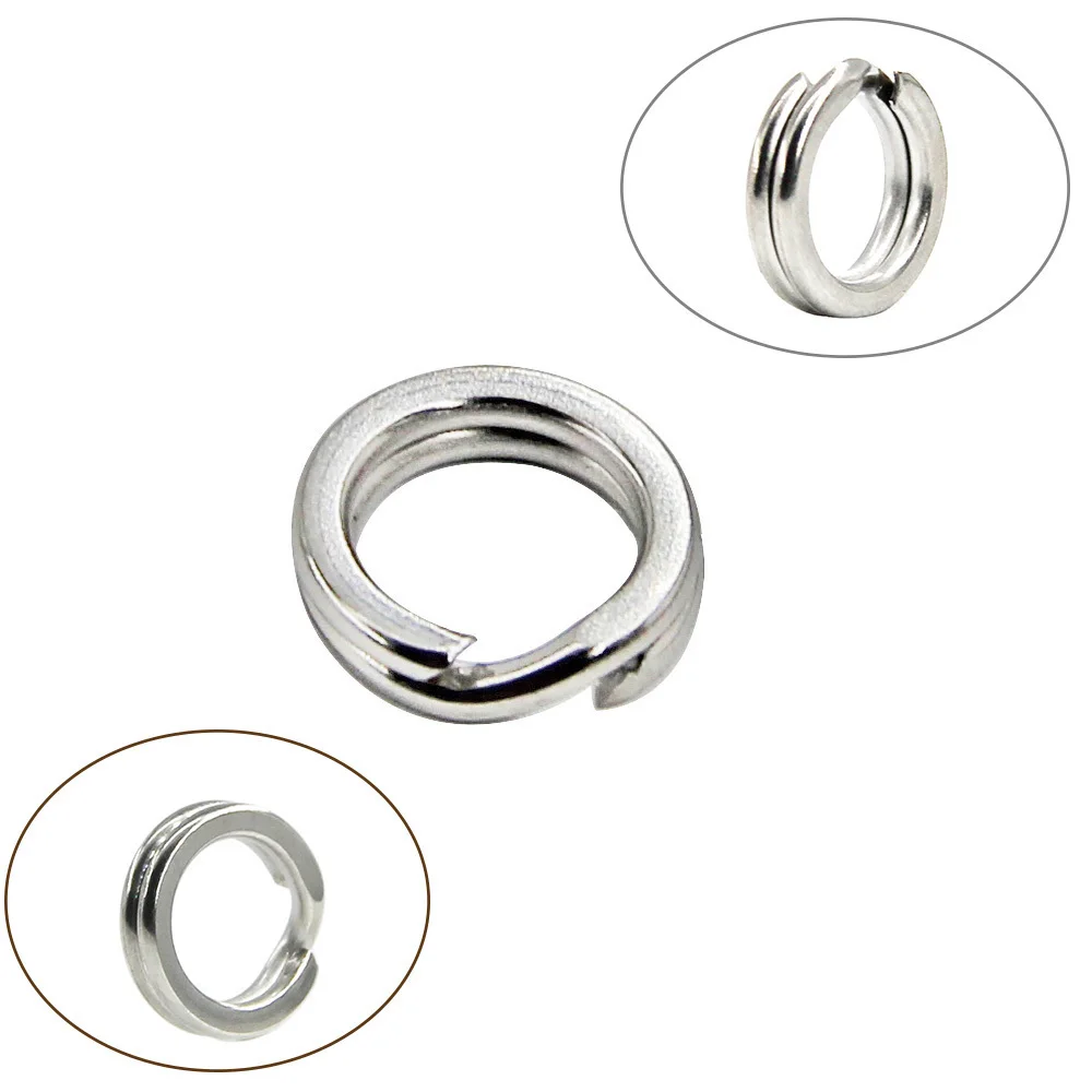 Conector de pesca de anillos divididos, accesorios de pesca de acero inoxidable, 150 piezas - imagen 3