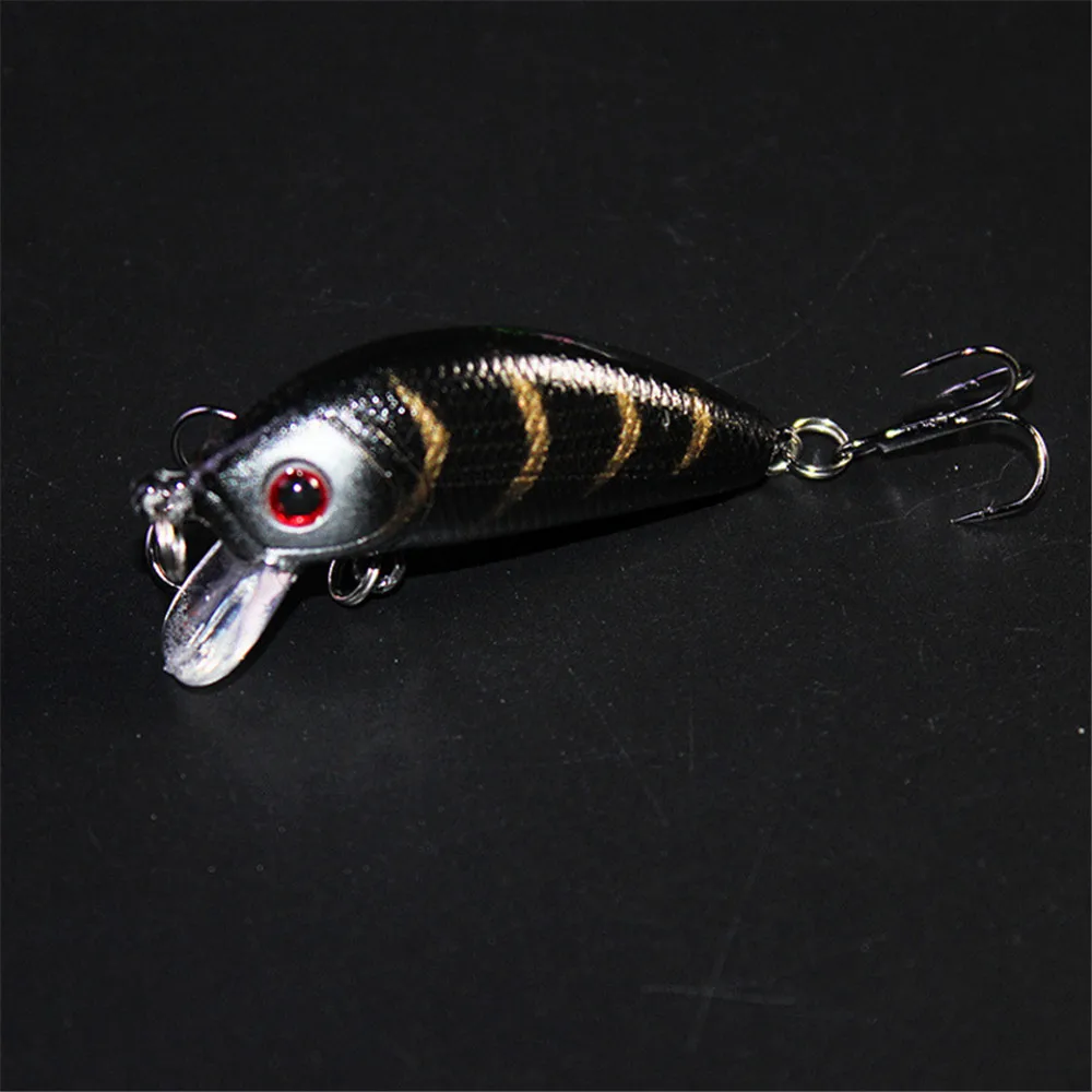 1 Uds 5cm 3,6g Topwater nadar pez señuelo de pesca cebo duro Artificial Mini pesca Crankbait Wobblers pesca de carpa con 8 #   ganchos
