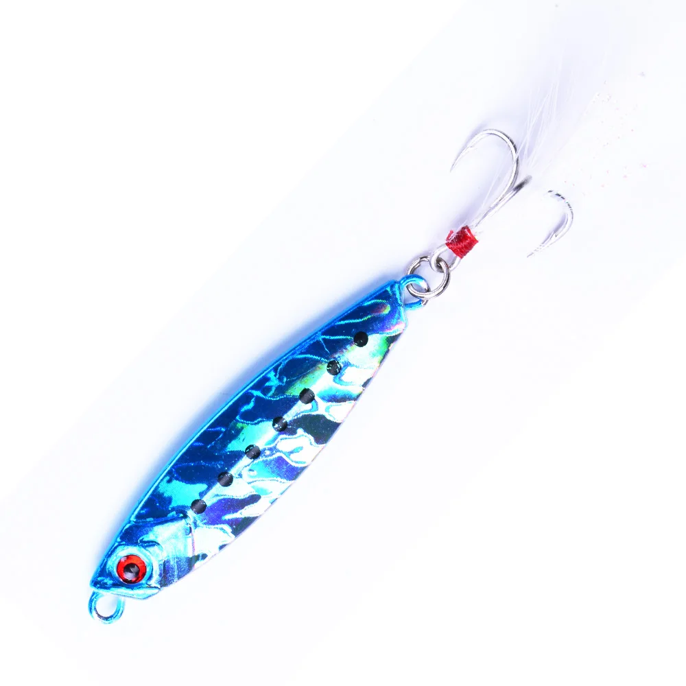 Balleo-Plantilla de metal láser de hundimiento lento, wobbler, cuchara de metal, señuelo de pesca, señuelo de plomo para carpa, 10g, 15g, 20g, 25g, 30g, lote de 1 unidad - imagen 4