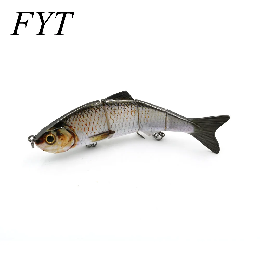 Wobblers-señuelo de pesca realista, 12cm, 19g, 4 segmentos, Swimbait, Crankbait, cebo duro lento con 6 ganchos artificiales - imagen 3