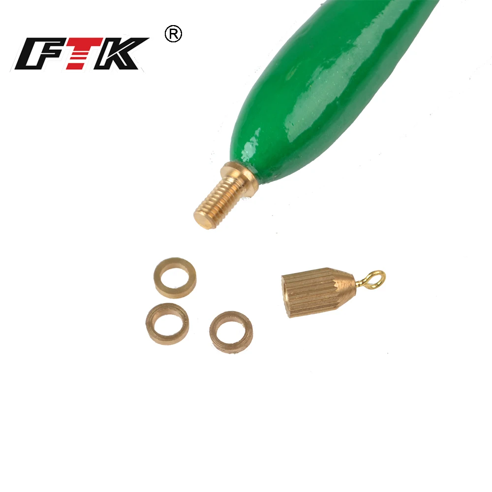 FTK-flotador de pesca colgante de cobre, 5 piezas, tubo de deriva, boya de pesca de colores mezclados, accesorios de pesca de abeto Barguzinsky - imagen 4