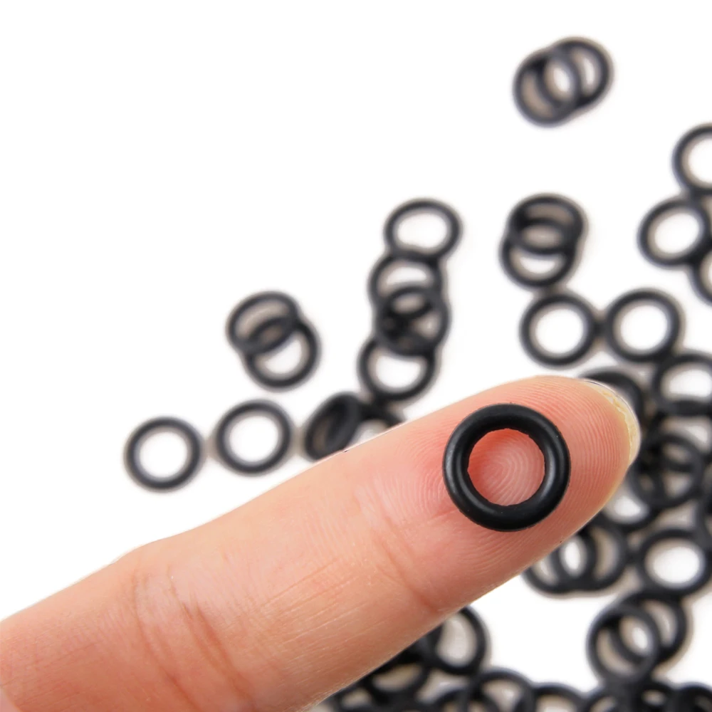 Shaddock-juntas tóricas de goma, accesorios de pesca, aparejo loco negro, herramienta de junta tórica para señuelos de pesca, 100 uds. - imagen 5