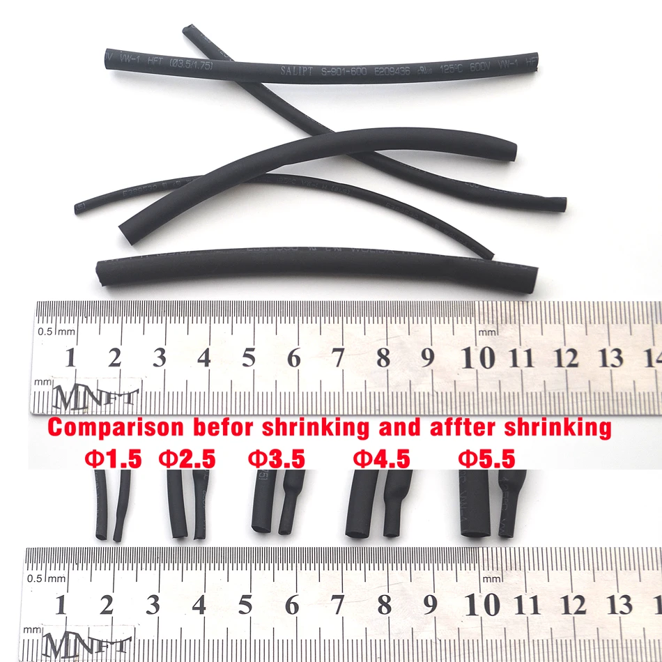 MNFT 30 Uds (transparente 6CM/Uds o negro 10CM/Uds) tubo retráctil aparejos de pesca alambre termorretráctil tubos de regazo Material de aparejo - imagen 3