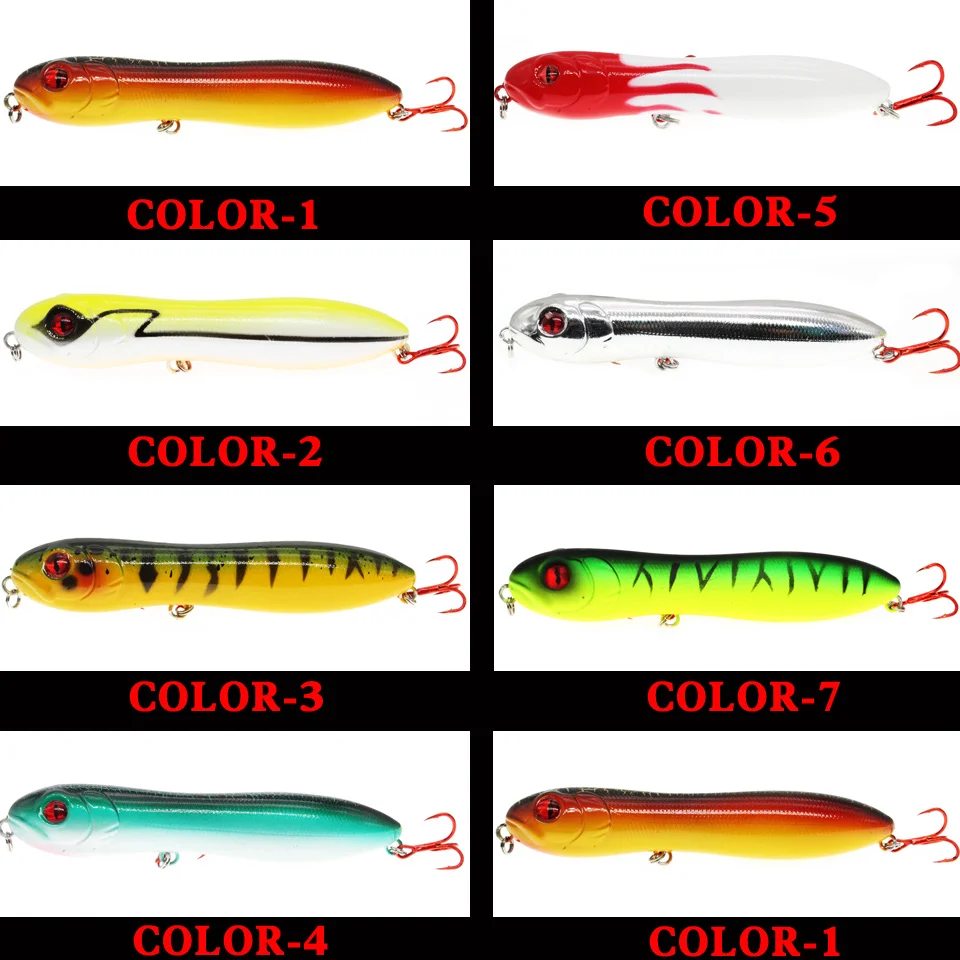 Cebo Artificial Popper de plástico duro, señuelo Crankbait de pesca, ojos 3d, 10,5 cm/16g, Swimbait, 1 ud., gran oferta - imagen 4