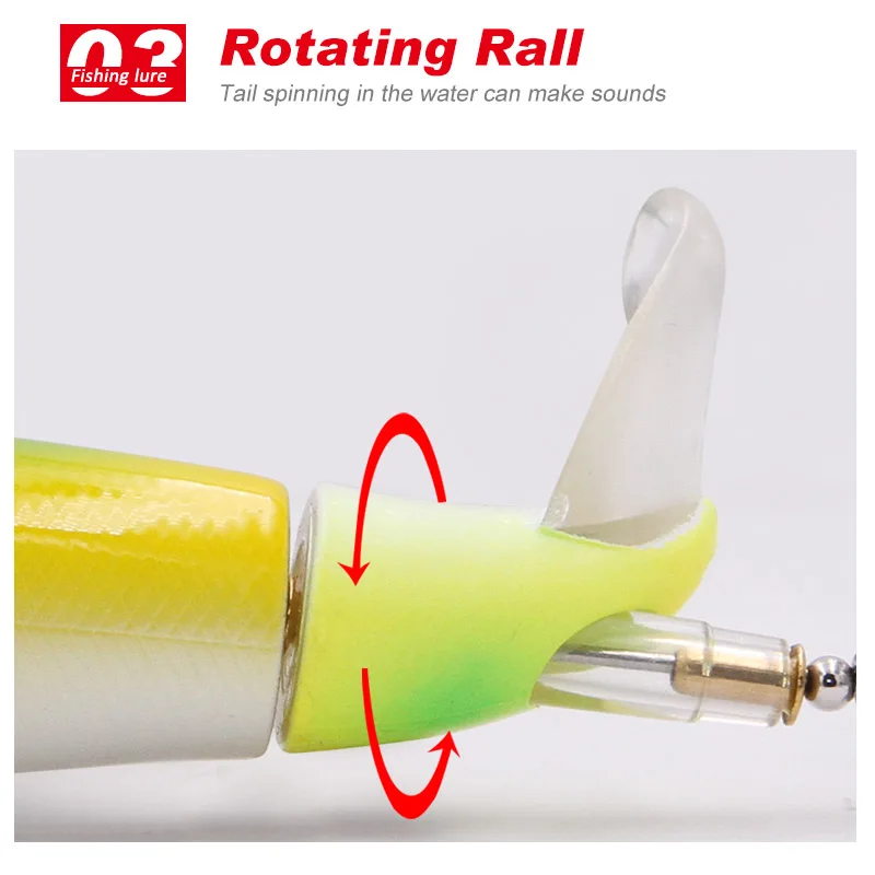 TacklePRO PE20 Whopper Plopper – Señuelo topwater cola giratoria - imagen 5