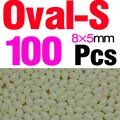 100Pcs Oval S